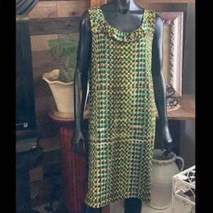 “Dana Buchman” Retro Ruffle Dress         Size XL   NEW!